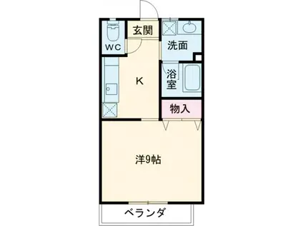 メテオプラザ(1K/1階)の間取り写真