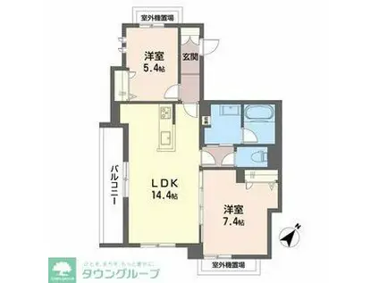 SHAMAISON COURAGEVI(2LDK/2階)の間取り写真