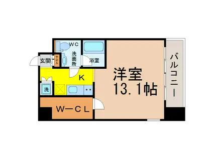 エルブ浄心(1K/2階)の間取り写真