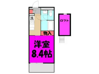 エスポワール(1K/1階)の間取り写真