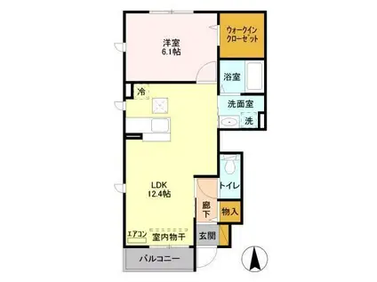 リーベンハイム(1LDK/1階)の間取り写真