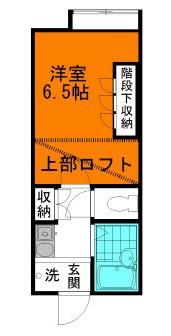 ロフトインKITAHARA(1K/2階)の間取り写真