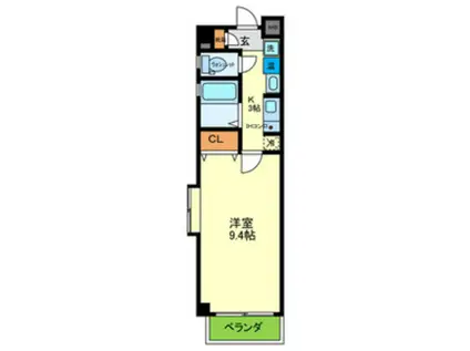 レイディアンスII(1K/5階)の間取り写真