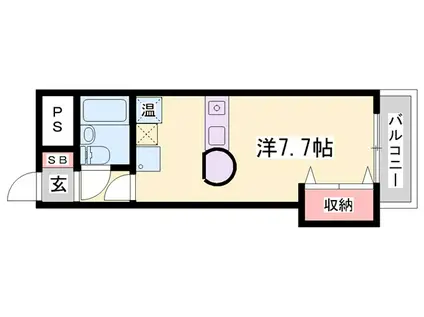 サントルヴィラ本町(ワンルーム/2階)の間取り写真