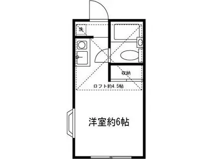 ル・ヴィラージュ玉川学園(ワンルーム/1階)の間取り写真
