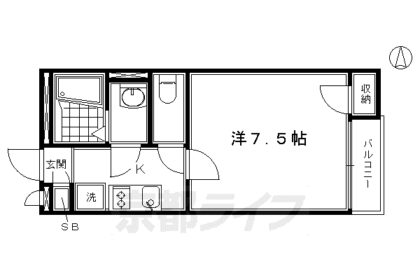 レオネクスト東山(1K/1階)の間取り写真