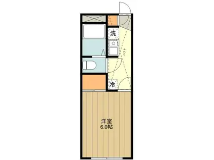 ヴィクトリアコーポM(1K/2階)の間取り写真