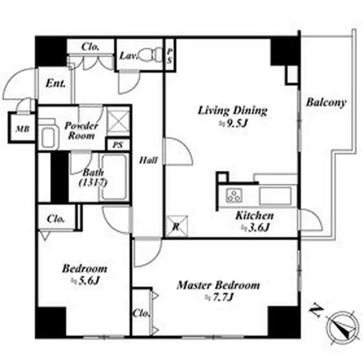 アクロス目黒タワー 10階階 間取り