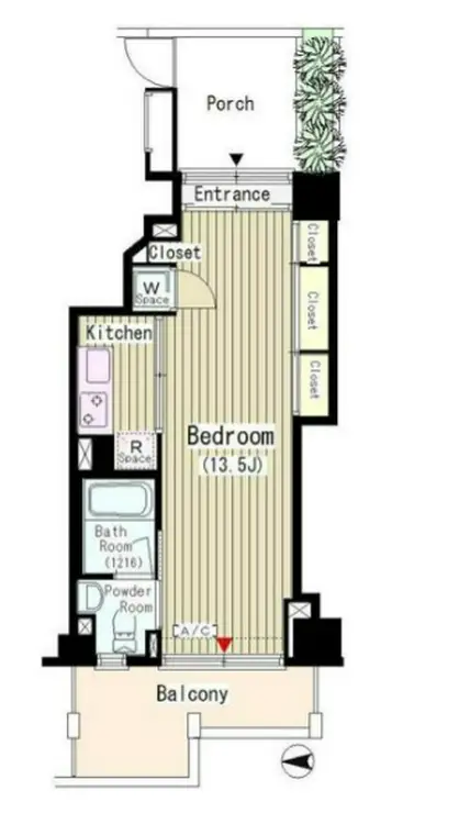 ROKATERRAZZA 3階階 間取り