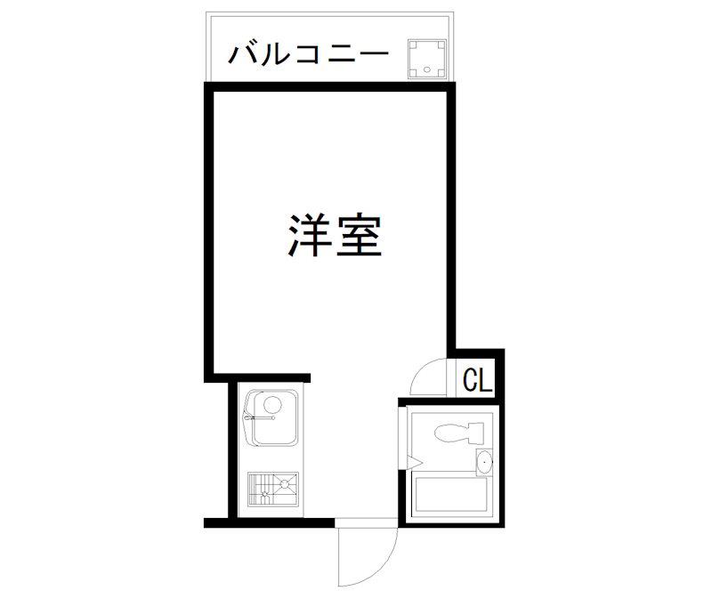 ハーヴェスト鈴木(ワンルーム/3階)の間取り写真