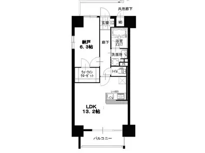 ムーラン マグノリア(1LDK/4階)の間取り写真