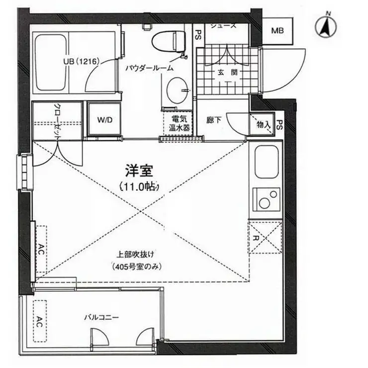 カーサ・デル・ソル小石川 1階階 間取り