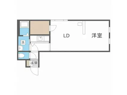パナシェ宮の森(1LDK/4階)の間取り写真