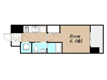 エスリード新梅田ノースポイント(1K/8階)の間取り写真