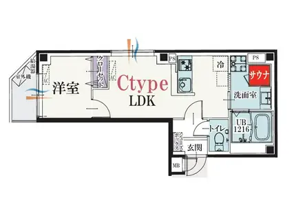 BCASA KAWASAKI VII(1LDK/4階)の間取り写真