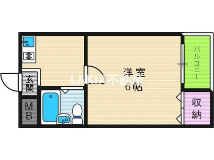 メゾンソフィア(1K/1階)の間取り写真
