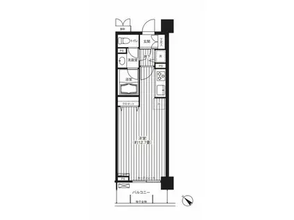 カナーリス月島(ワンルーム/6階)の間取り写真