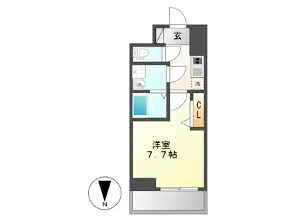 プレサンス桜通ザ・タイムズ(1K/7階)の間取り写真