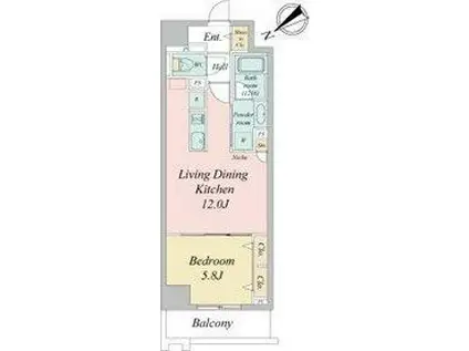 グランルクレ新栄イースト(2LDK/9階)の間取り写真