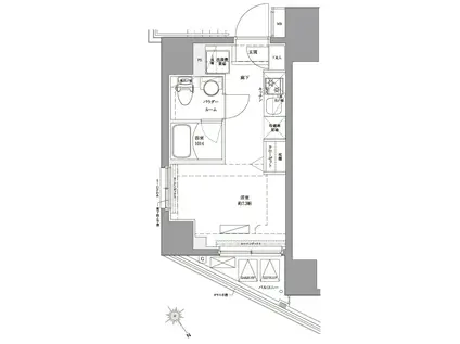 アゼスト関内(ワンルーム/3階)の間取り写真
