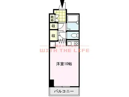 コーポラスF1(ワンルーム/3階)の間取り写真