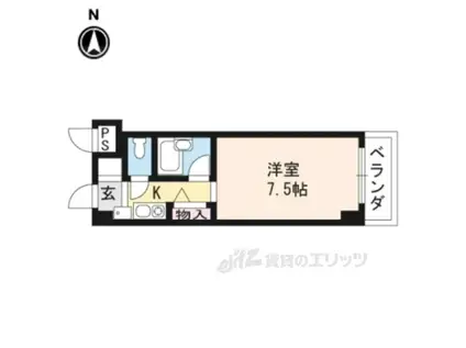 SUN-YOUビル(1K/4階)の間取り写真