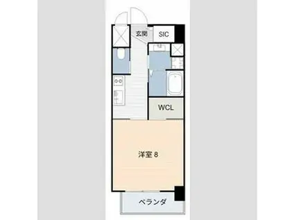 豊田駅前ビル(1K/6階)の間取り写真