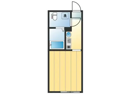 エンシ・タロ 街灯りと白いキャンバス(ワンルーム/1階)の間取り写真