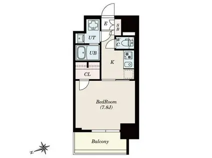 S‐RESIDENCE四日市安島ALOGGIO(1K/4階)の間取り写真