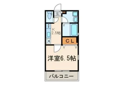 ヴェリーヌ住吉(1K/2階)の間取り写真