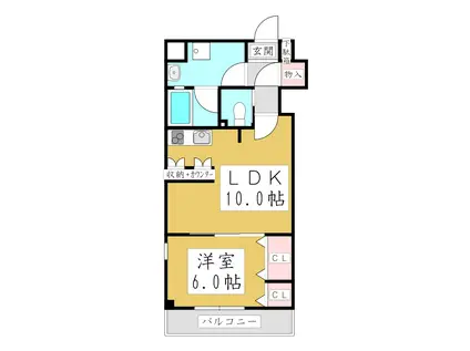 クールコクテル(1LDK/2階)の間取り写真