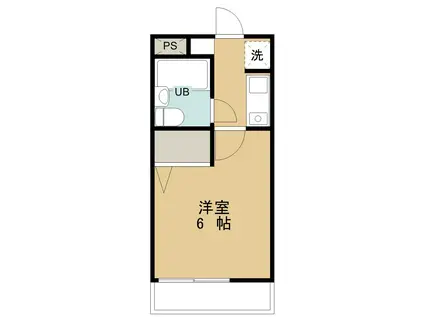 所沢メゾン3号館(1K/2階)の間取り写真