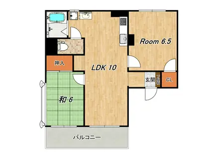 リバティハウス樟家(2LDK/2階)の間取り写真