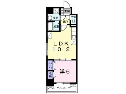 ハイド マークス(1LDK/5階)の間取り写真