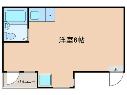 コーポ三津屋(ワンルーム/2階)の間取り写真