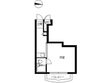 スカイコート下高井戸(ワンルーム/11階)の間取り写真