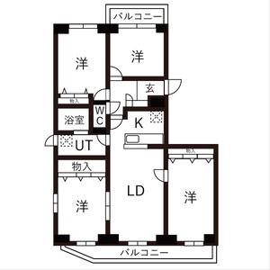 BRO北野(4LDK/6階)の間取り写真
