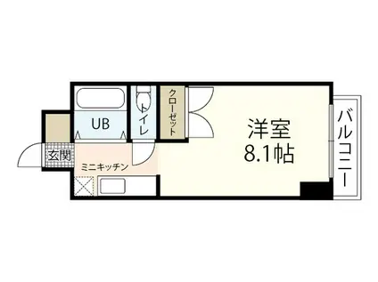 京橋森野ビル(ワンルーム/3階)の間取り写真