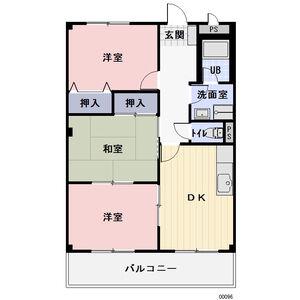 リンピア 志水(3DK/2階)の間取り写真