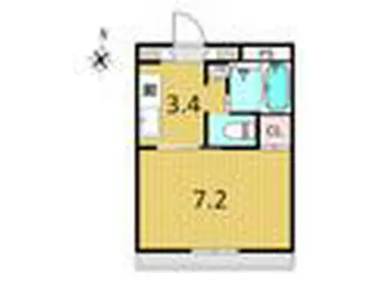 BOASORTE柏(1K/2階)の間取り写真