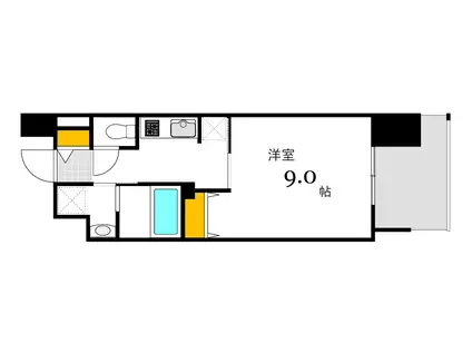 プライマル広島駅(1K/7階)の間取り写真