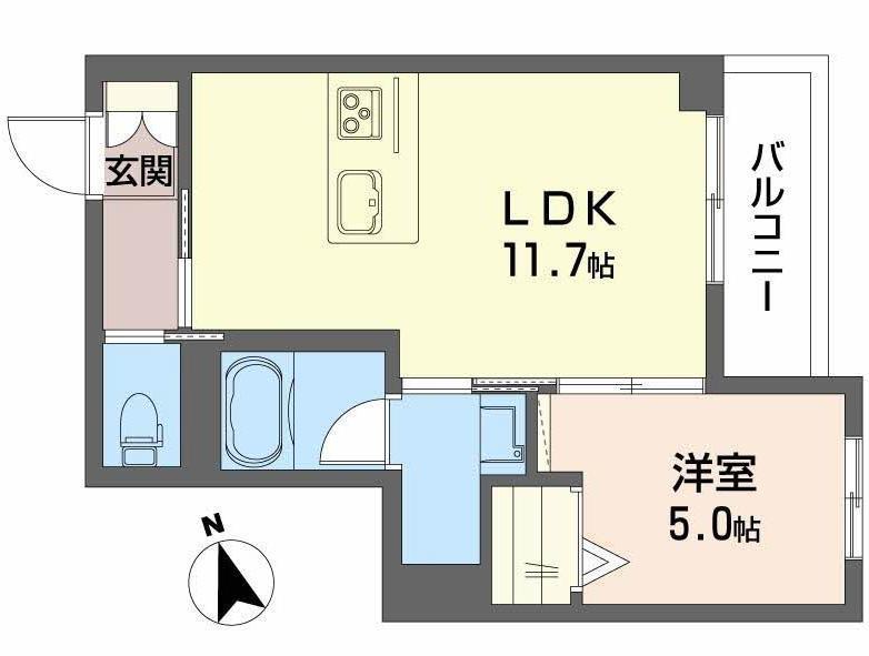 シャーメゾン コア八日町(1LDK/3階)の間取り写真