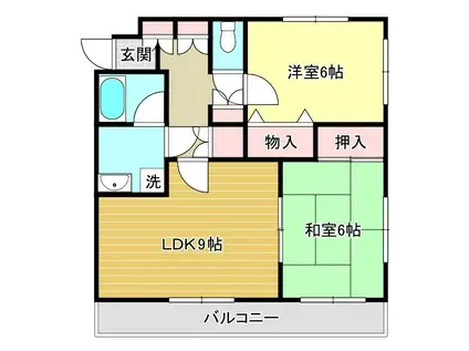 シークレフ(2LDK/1階)の間取り写真