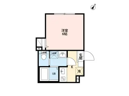 ROBOT HOME 緑区大門(1K/2階)の間取り写真