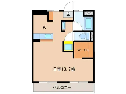 STAGE ONE 松山(ワンルーム/4階)の間取り写真