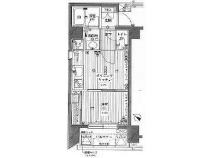 エクセルシオール渋谷(1DK/8階)の間取り写真