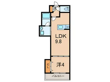 ウェルスクエア西宮(1LDK/1階)の間取り写真