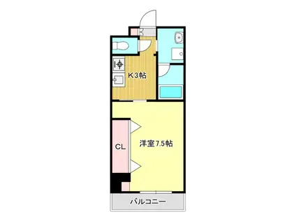 エストメンツ中央(1K/8階)の間取り写真