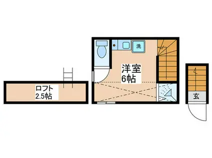 コンフォートテラス荻窪(ワンルーム/2階)の間取り写真