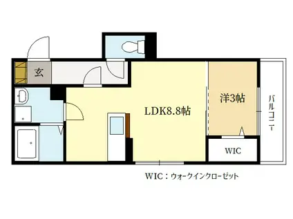 フィデル大住(1LDK/2階)の間取り写真